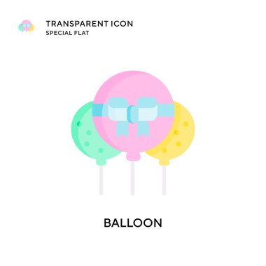 Balon vektör simgesi. Düz çizim. EPS 10 vektörü.