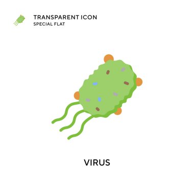 Virüs vektör simgesi. Düz çizim. EPS 10 vektörü.
