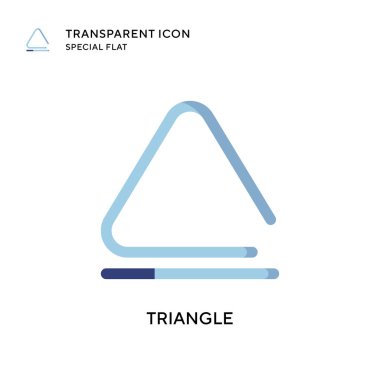 Üçgen vektör simgesi. Düz çizim. EPS 10 vektörü.