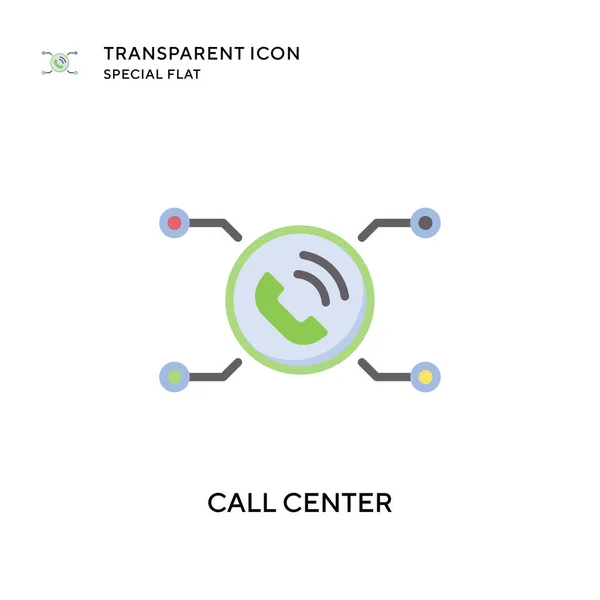 Callcenter Vektorsymbol Flache Illustration Eps Vektor — Stockvektor