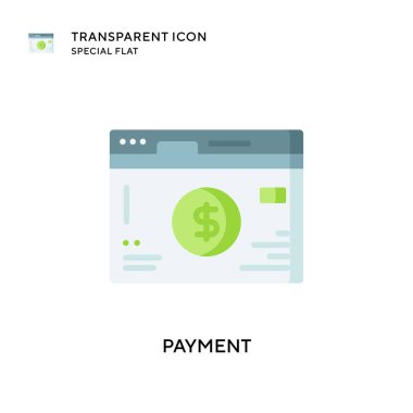 Ödeme vektör simgesi. Düz çizim. EPS 10 vektörü.