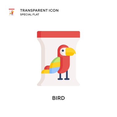 Kuş vektör simgesi. Düz çizim. EPS 10 vektörü.