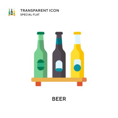 Bira vektör simgesi. Düz çizim. EPS 10 vektörü.