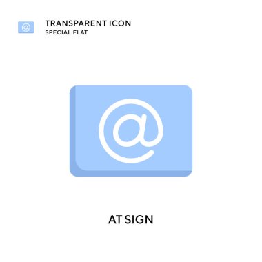 İşaret vektör simgesinde. Düz çizim. EPS 10 vektörü.