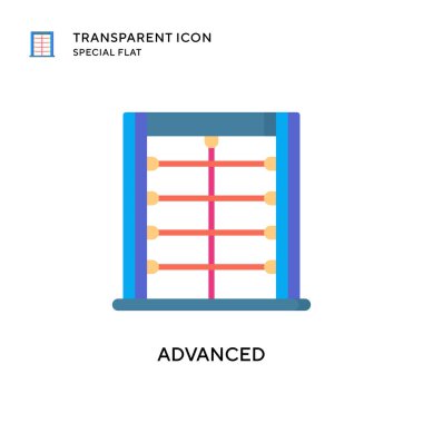 Gelişmiş vektör simgesi. Düz çizim. EPS 10 vektörü.