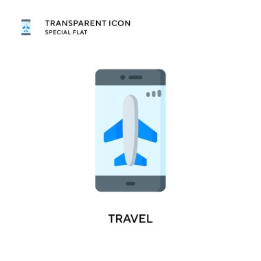 Seyahat vektör simgesi. Düz çizim. EPS 10 vektörü.