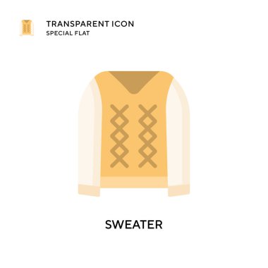 Süveter vektör simgesi. Düz çizim. EPS 10 vektörü.