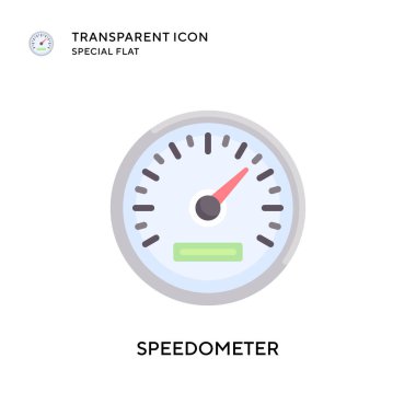 Hız göstergesi vektör simgesi. Düz çizim. EPS 10 vektörü.