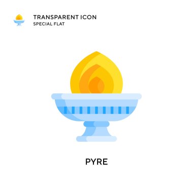 Pyre vektör simgesi. Düz çizim. EPS 10 vektörü.
