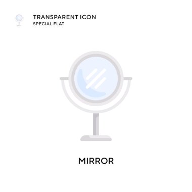 Ayna vektör simgesi. Düz çizim. EPS 10 vektörü.