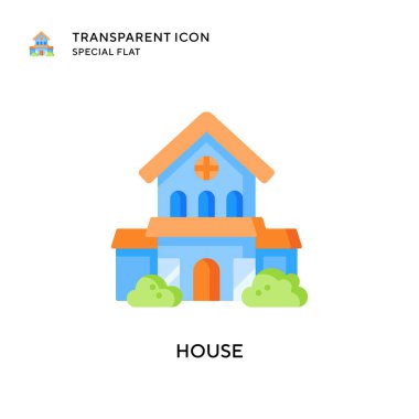 Ev vektör simgesi. Düz çizim. EPS 10 vektörü.