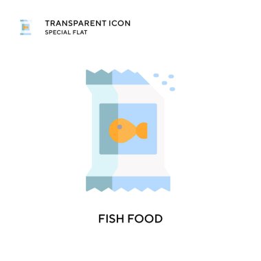 Balık besin ikonu. Düz çizim. EPS 10 vektörü.