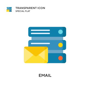 E- posta vektör simgesi. Düz çizim. EPS 10 vektörü.