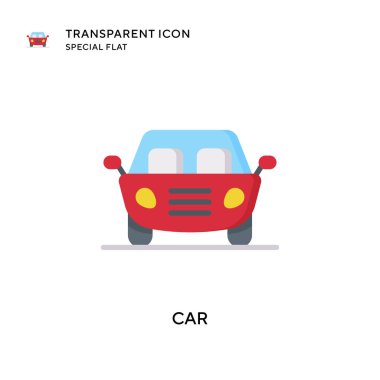 Araba vektör simgesi. Düz çizim. EPS 10 vektörü.