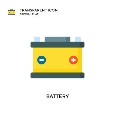 Batarya vektör simgesi. Düz çizim. EPS 10 vektörü.