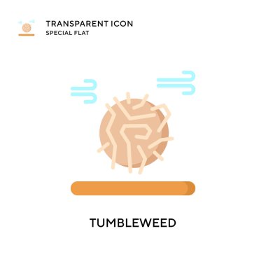 Tumbleweed vektör simgesi. Düz çizim. EPS 10 vektörü.