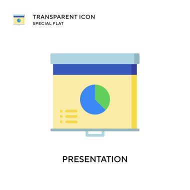 Sunum vektör simgesi. Düz çizim. EPS 10 vektörü.