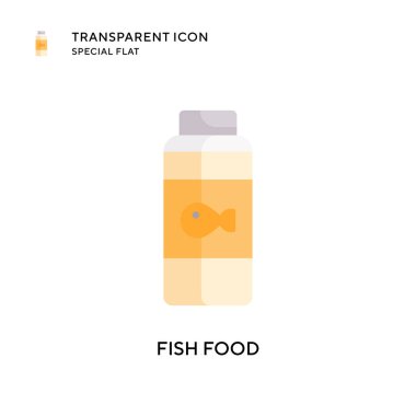 Balık besin ikonu. Düz çizim. EPS 10 vektörü.