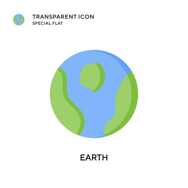 Dünya vektör simgesi. Düz çizim. EPS 10 vektörü.