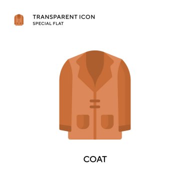 Ceket vektör simgesi. Düz çizim. EPS 10 vektörü.