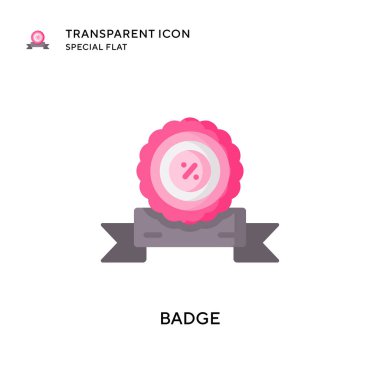 Rozet vektör simgesi. Düz çizim. EPS 10 vektörü.