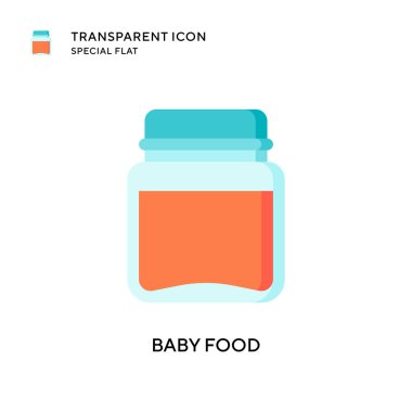 Bebek maması ikonu. Düz çizim. EPS 10 vektörü.