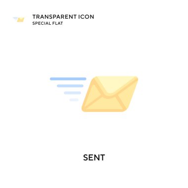 Vektör simgesi gönder. Düz çizim. EPS 10 vektörü.