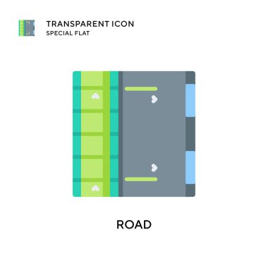 Yol vektör simgesi. Düz çizim. EPS 10 vektörü.