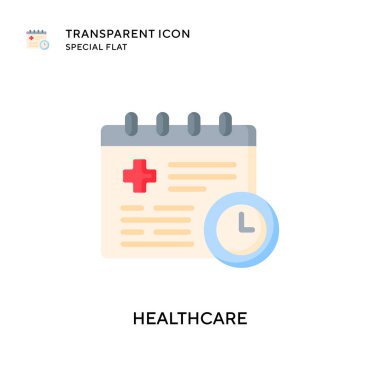 Sağlık hizmeti vektör simgesi. Düz çizim. EPS 10 vektörü.