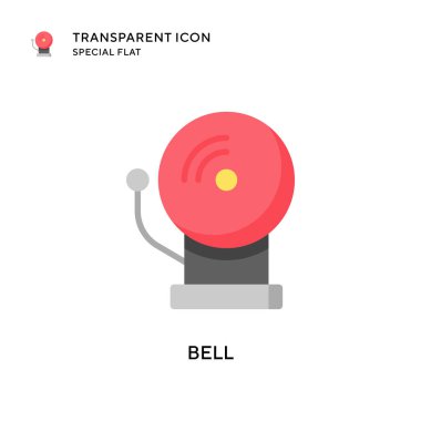 Çan vektör simgesi. Düz çizim. EPS 10 vektörü.