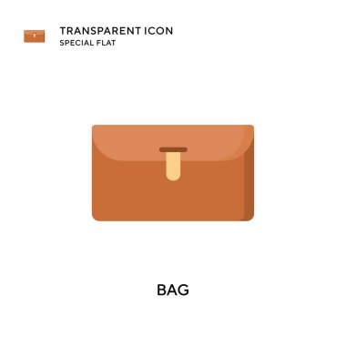 Torba vektör simgesi. Düz çizim. EPS 10 vektörü.