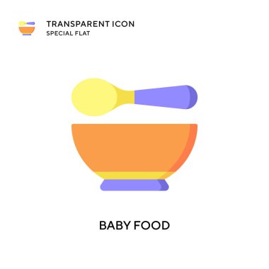 Bebek maması ikonu. Düz çizim. EPS 10 vektörü.