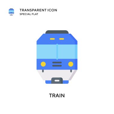 Tren vektör simgesi. Düz çizim. EPS 10 vektörü.