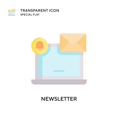 Haber vektör simgesi. Düz çizim. EPS 10 vektörü.