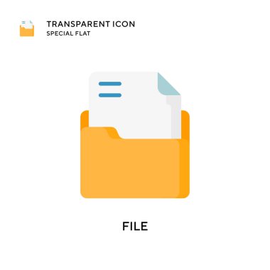 Dosya vektör simgesi. Düz çizim. EPS 10 vektörü.