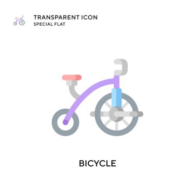 Bisiklet vektör simgesi. Düz çizim. EPS 10 vektörü.