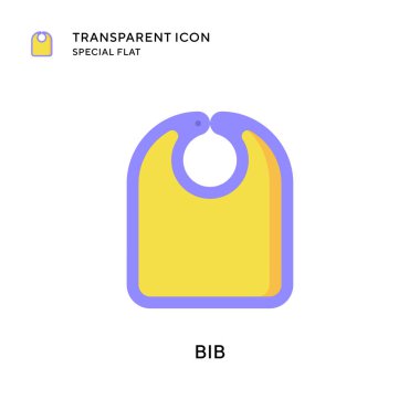 Bib vektör simgesi. Düz çizim. EPS 10 vektörü.