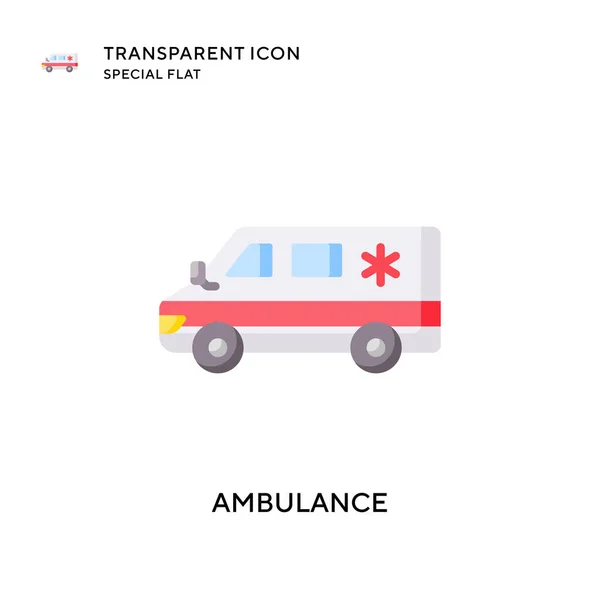 Ikona Vektoru Ambulance Ilustrace Plochého Stylu Eps Vektor — Stockový vektor