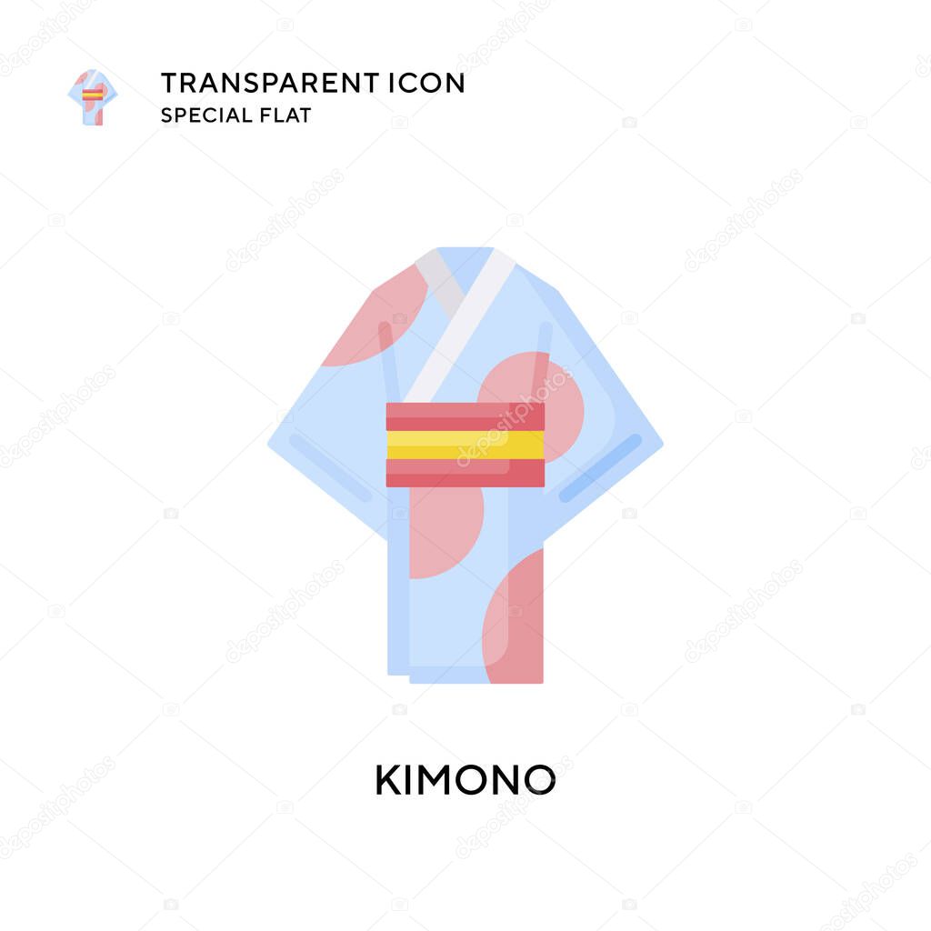 Kimono vector icon. Flat style illustration. EPS 10 vector.