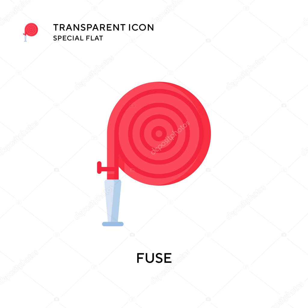 Fuse vector icon. Flat style illustration. EPS 10 vector.