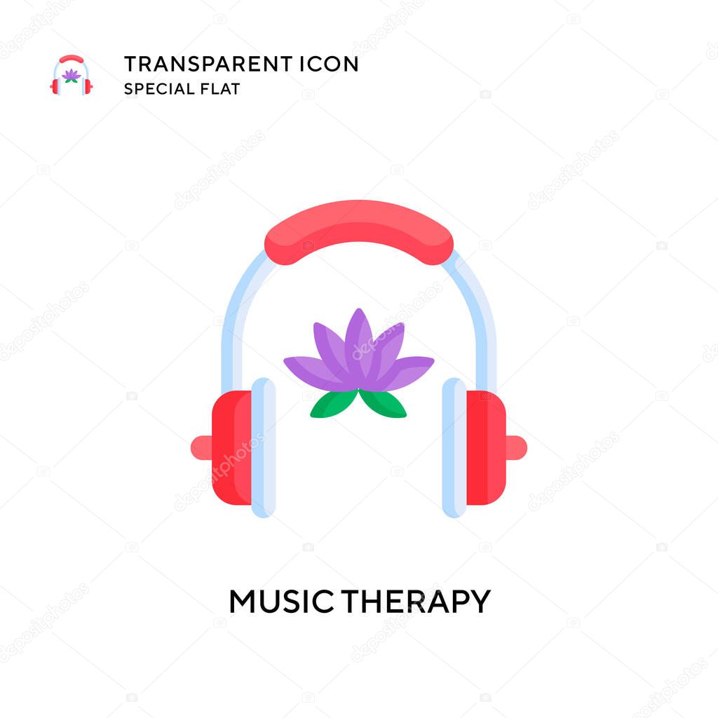 Music therapy vector icon. Flat style illustration. EPS 10 vector.