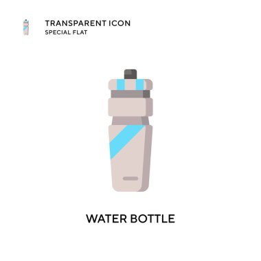 Su şişesi vektör simgesi. Düz çizim. EPS 10 vektörü.