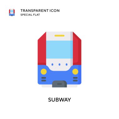 Metro vektör simgesi. Düz çizim. EPS 10 vektörü.