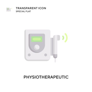 Fizyoterapötik vektör ikonu. Düz çizim. EPS 10 vektörü.