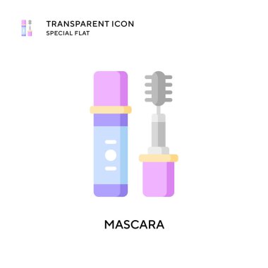 Maskara vektör simgesi. Düz çizim. EPS 10 vektörü.