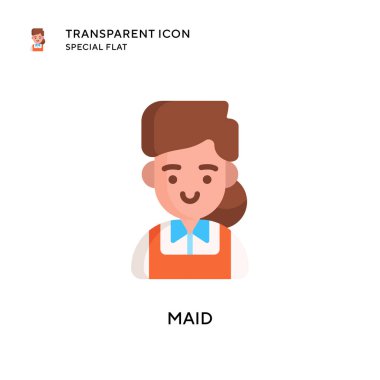 Hizmetçi vektör simgesi. Düz çizim. EPS 10 vektörü.