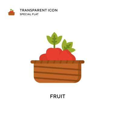 Meyve vektörü simgesi. Düz çizim. EPS 10 vektörü.