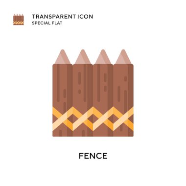 Çit vektör simgesi. Düz çizim. EPS 10 vektörü.