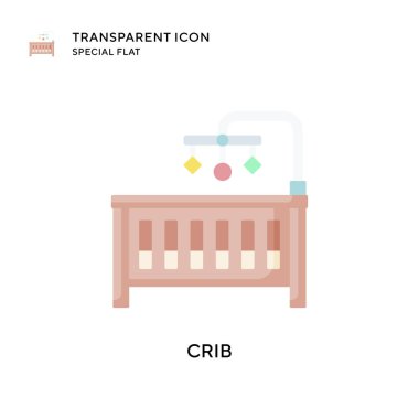 Beşik vektör simgesi. Düz çizim. EPS 10 vektörü.