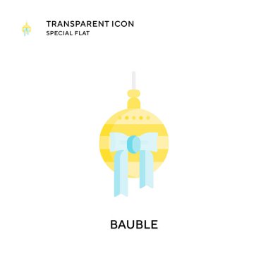 Bauble vektör simgesi. Düz çizim. EPS 10 vektörü.